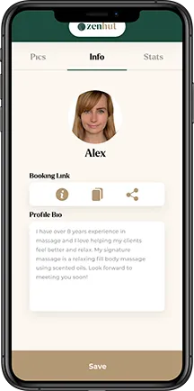 Mobile How it works: image showing zen hut therapist app